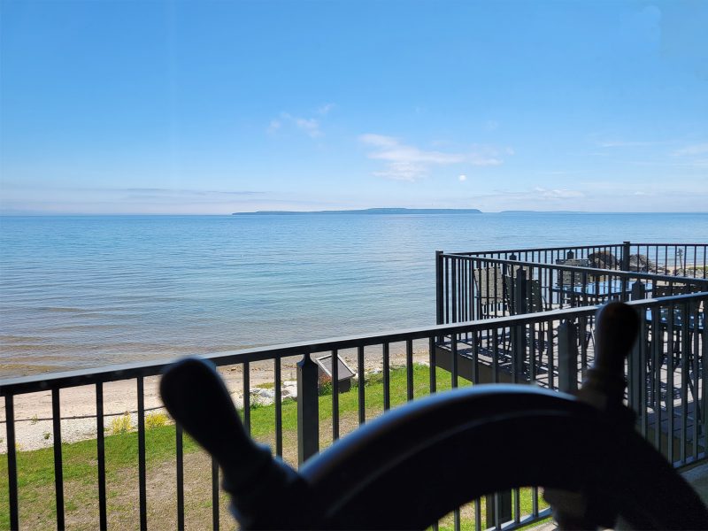 Breakfast View of Mackinac Island