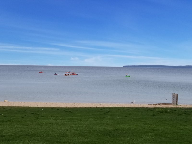 hotel guest free kayaking on lake huron