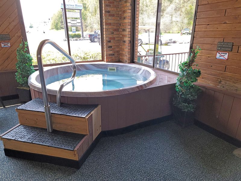 pool area hot tub
